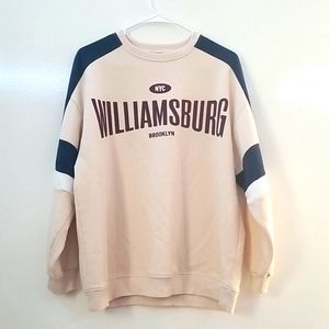 Hoodless sweatshirt.